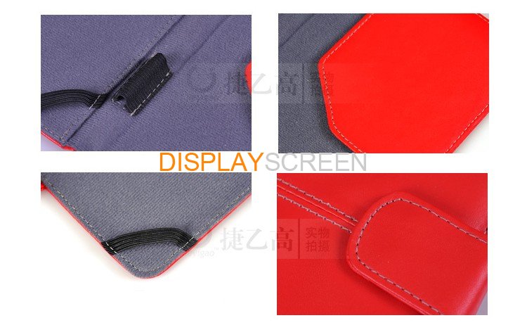 PU Leather Red 7 Inch Folio Case Cover For Google Nexus 7 Asus Tablet