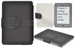 Ultra-thin PU Leather Book style Case Cover For Amazon Kindle Touch Kindle 4/5