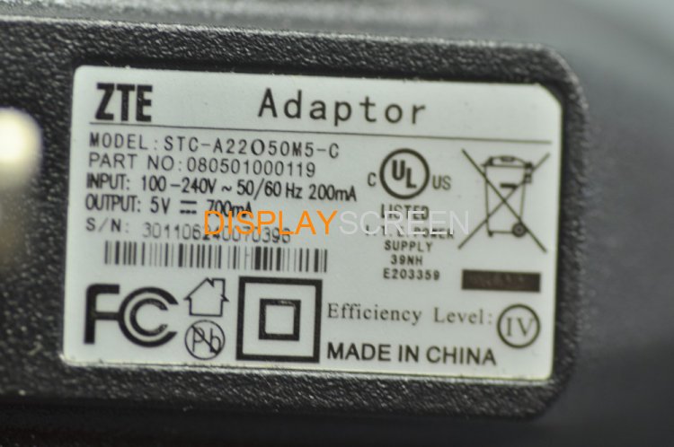 Original 5V 700mA AC Adapter ZTE 5V 700mA Power Chager Supply US Plug
