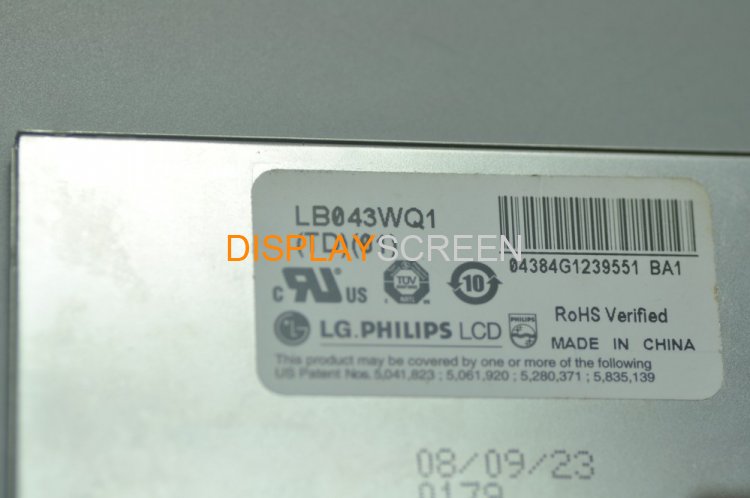 Original LB043WQ1-TD01 LG Screen 4.3" 480×272 LB043WQ1-TD01 Display