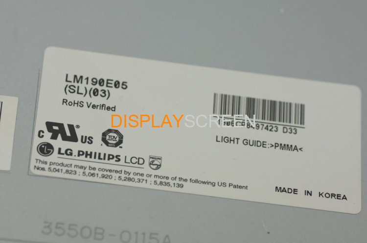 Original LG LM190E05-SL03 Screen 19.0" 1280×1024 LM190E05-SL03 Display