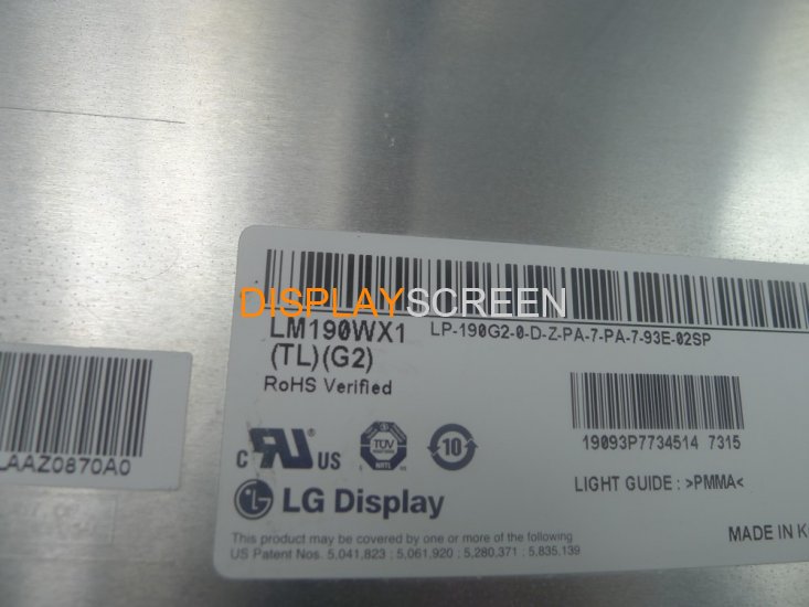 Original LG LM190WX1-TLG2 Screen 19.0" 1440×900 LM190WX1-TLG2 Display