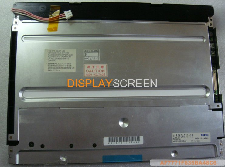 Original NL8060AC31-12G NEC Screen 12.1\" 800×600 NL8060AC31-12G Display