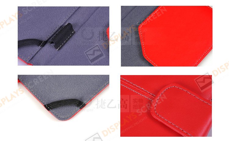 PU Leather Red 7 Inch Folio Case Cover For Google Nexus 7 Asus Tablet
