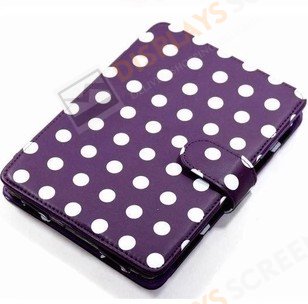 PU Leather Case Cover Fashionable lovely POLKA DOT Pouch For Amazon Kindle Paperwhite/Kindle 4