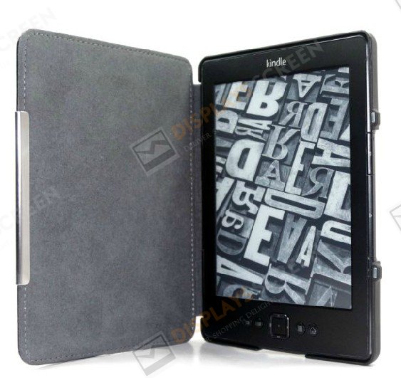 Leather Smart Case Cover Magnetic Buckle Standar For Amazon Kindle 4/5