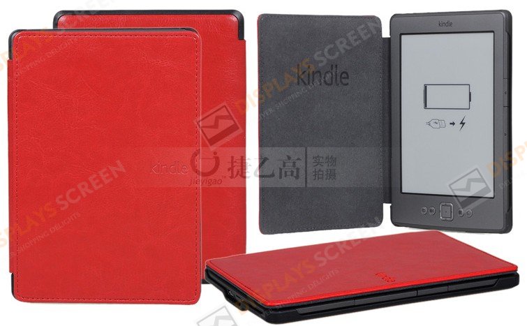 PU Leather Book Style Case Cover For Amazon Kindle 4/5