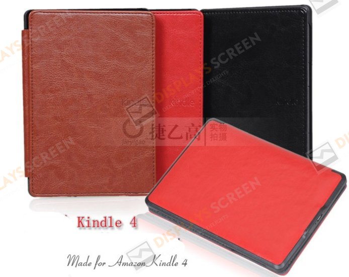 PU Leather Book Style Case Cover For Amazon Kindle 4/5