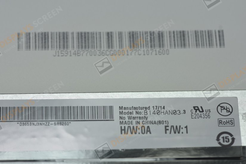 Original B140HAN03.3 AUO Screen 14" 1920*1080 B140HAN03.3 Display