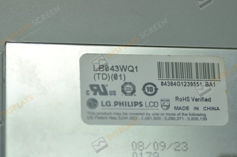 Original LB043WQ1-TD01 LG Screen 4.3" 480×272 LB043WQ1-TD01 Display