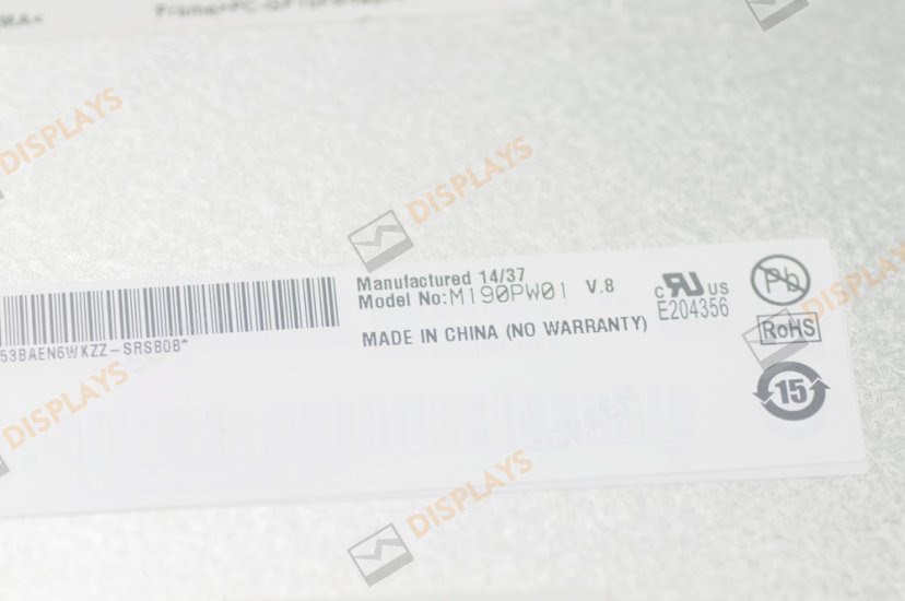 Original M190PW01 V8 AUO Screen 19.0" 1440×900 M190PW01 V8 Display