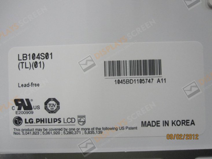 Original LG LB104S01-TL01 10.4" LCD Panel Industrial LCD Display