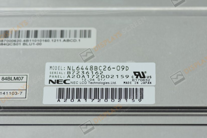 NL6448BC26-09D NEC 8.4" TFT LCD Panel Display NL6448BC26-09D LCD Screen Display
