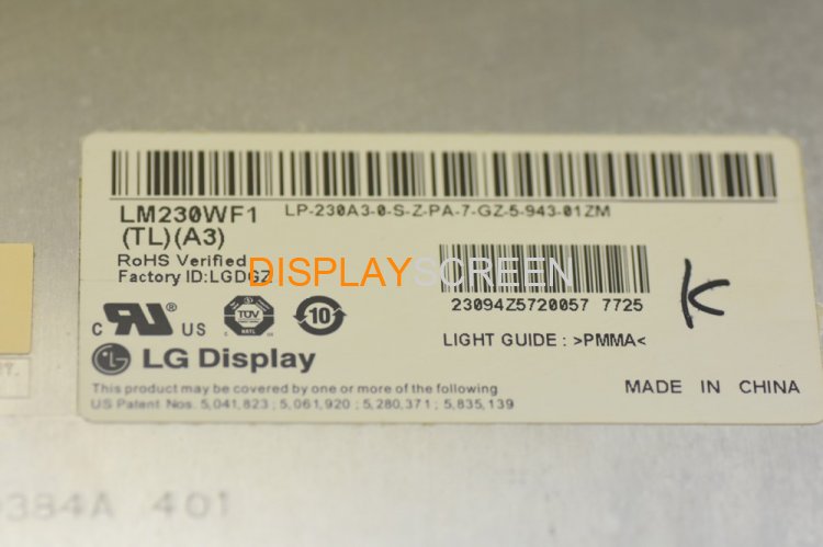 Original LM230WF1-TLA3 LG Screen 23.0" 1920×1080 LM230WF1-TLA3 Display