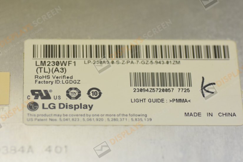 Original LM230WF1-TLA3 LG Screen 23.0" 1920×1080 LM230WF1-TLA3 Display