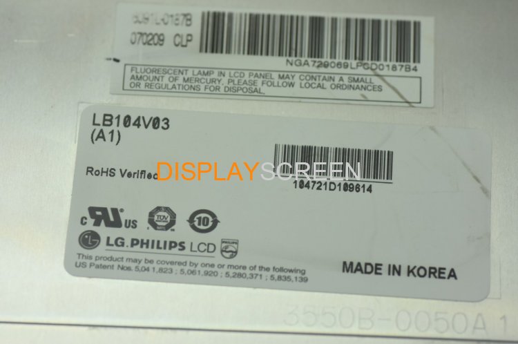 Original LB104V03-A1 LG Screen 10.4" 640×480 LB104V03-A1 Display