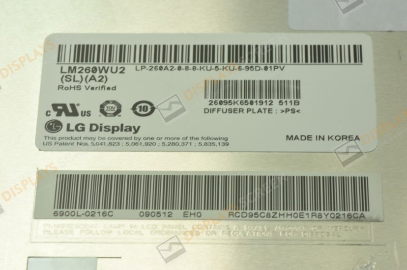 50pcs Original LG LM260WU2-SLA2 Screen 25.5" 1920×1200 LM260WU2-SLA2 Display $338pcs for wholesaler