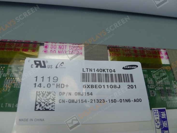 Original LTN140KT04-201 SAMSUNG 14.0" 1600×900 LTN140KT04-201 Display