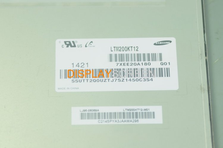 Original LTM200KT12 SAMSUNG 20.0"1600×900 LTM200KT12 Display