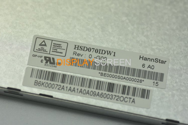 Original HSD070IDW1-G00 HannStar Screen 7.0" 800*480 HSD070IDW1-G00 Display