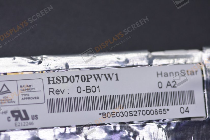 Original HSD070PWW1-C00 HannStar Screen 7.0" 1280*800 HSD070PWW1-C00 Display