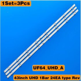 New Kit 3 PCS 8LED 850mm LED backlight strip for LG 43UH6030 43UF640 UF64_UHD_A 43LH60FHD 43UF6407 43UH610V 43UH619V 43UH603V