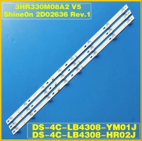 LED backlight strip 8 lamp 43"TV DS-4C-LB4308-HR02J D43A810 L43F1B L43P1A-F 43HR330M08A2 V5 Shine0n 2D02636 l43s4900fs for TCL