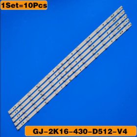 LED Strip 12leds LB43014 V0_00 for Philips 43" TV 43PUS6551 TPT430U3 EQLSJA.G 43PUS6501 43PUS6101 43PUS6201 43PUS7202 5PCS