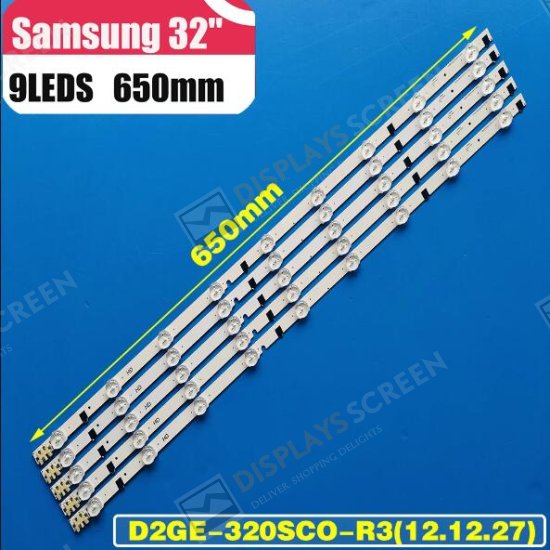 TV LED Bars For Samsung UE32F4000AW UE32F5000AK UE32F5030AW UE32F5300AW UE32F5300AK LED Backlight Strip Kit 9 Lamp Lens 5 Bands