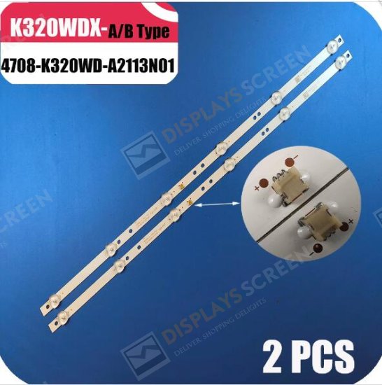 TV\'s Lamps Kit LED Backlight Strips For Philips 32PHS4062/60 32PHS4012/12 LED Bars K320WDX A1 Bands Rulers 4708-K320WD-A2113N01