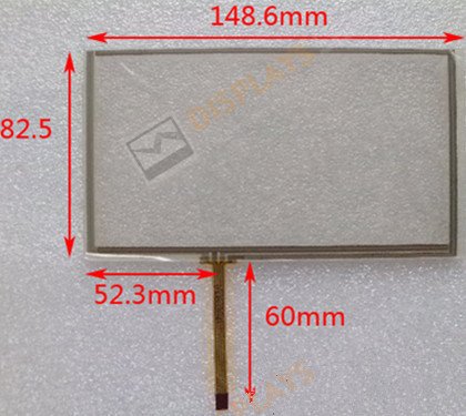 GPS Vehicle DVD AUO A061VW01 LCD Screen 149*83mm 6 inch Touch Screen