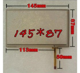 6.1 inch Touch Screen 145*87mm for GPS Navigator LCD Monitor Car DVR