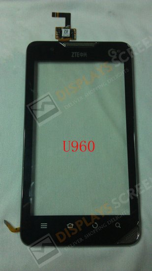 Original Touch Screen Digitizer Handwritten Screen Panel with front Cover Repair Replacement for ZTE U960